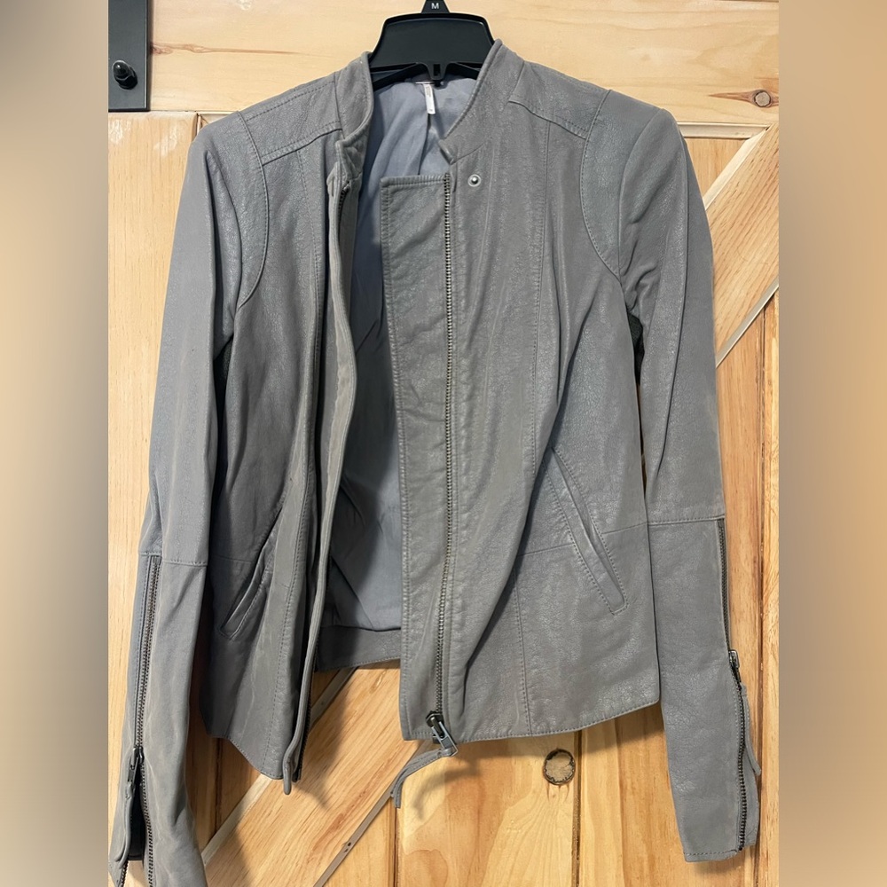 Free People Faux Leather Moto Jacket